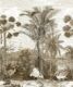 South Asian Subcontinent Wallpaper Mural •Bethany Linz • Palm Tree Mural • Sepia • Swatch