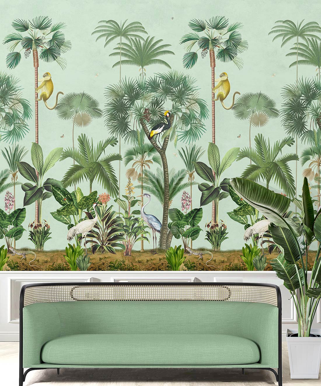 Trees Detailed Leaves Shadows Background Wallpaper Trendy Wall Mural Stylish Living Room Bedroom Wall Poster
