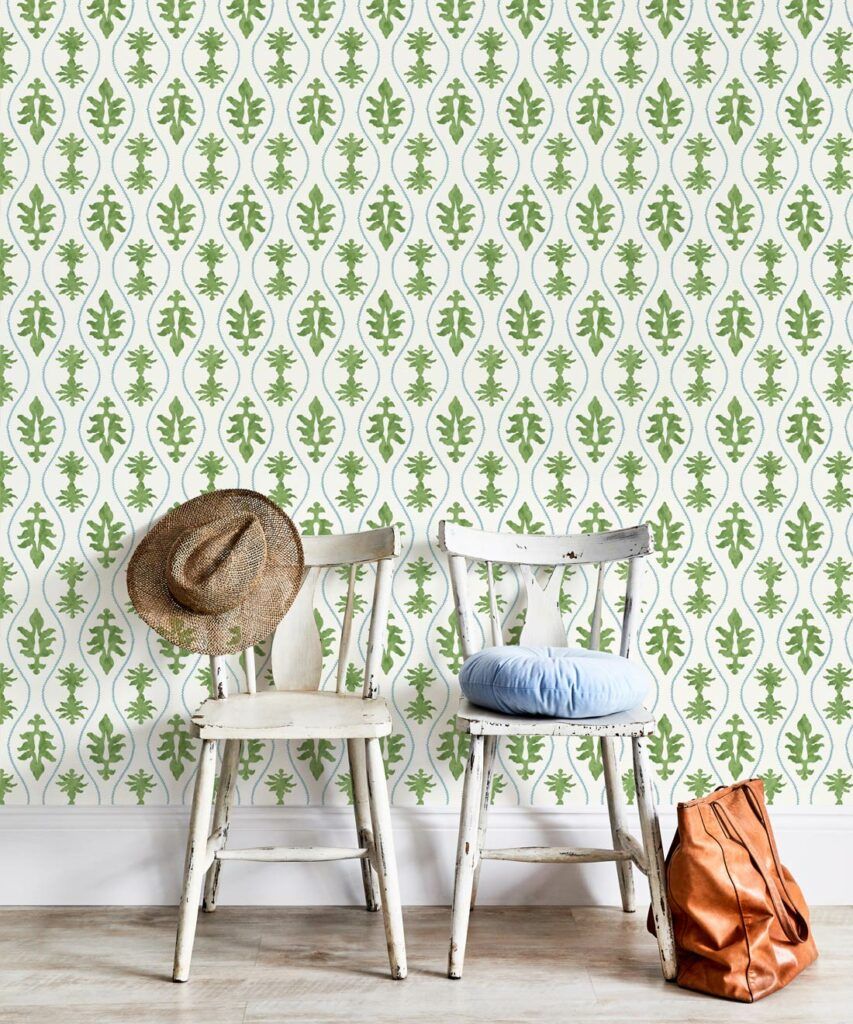 Great Jones • Contemporary Leaf Wallpaper • Milton & King