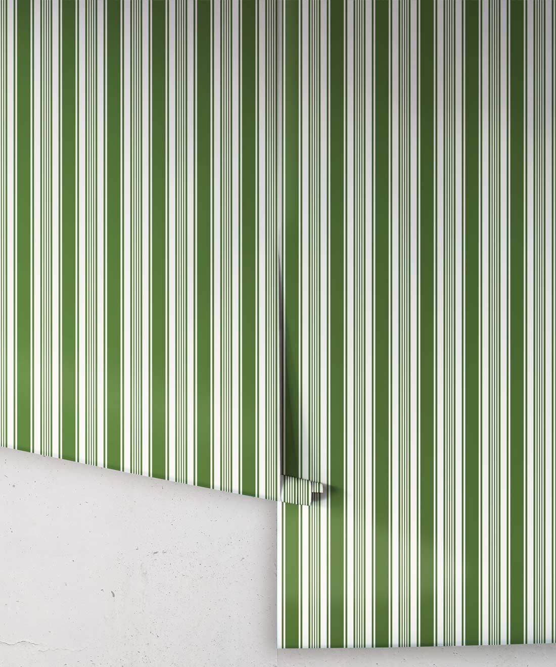 Maynard Wallpaper • Dianne Bergeron • Stripe Wallpaper • Olive • Rolls