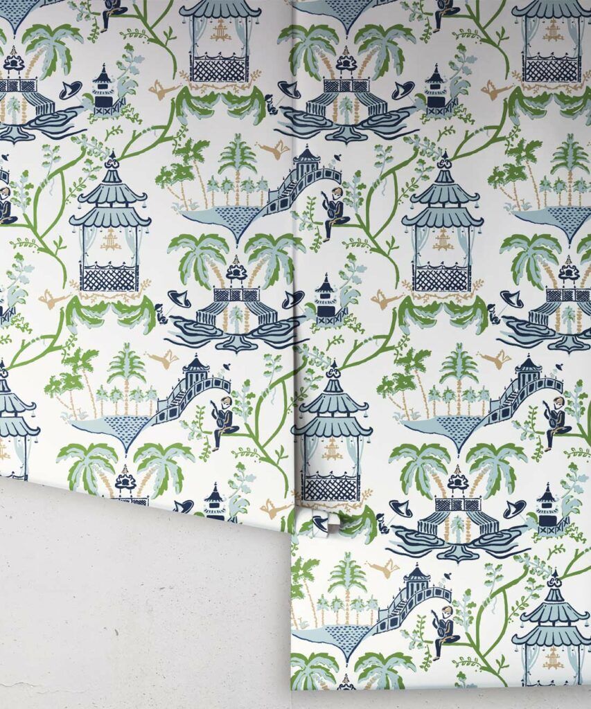 Mulberry Wallpaper • Modern Toile Design • Milton & King