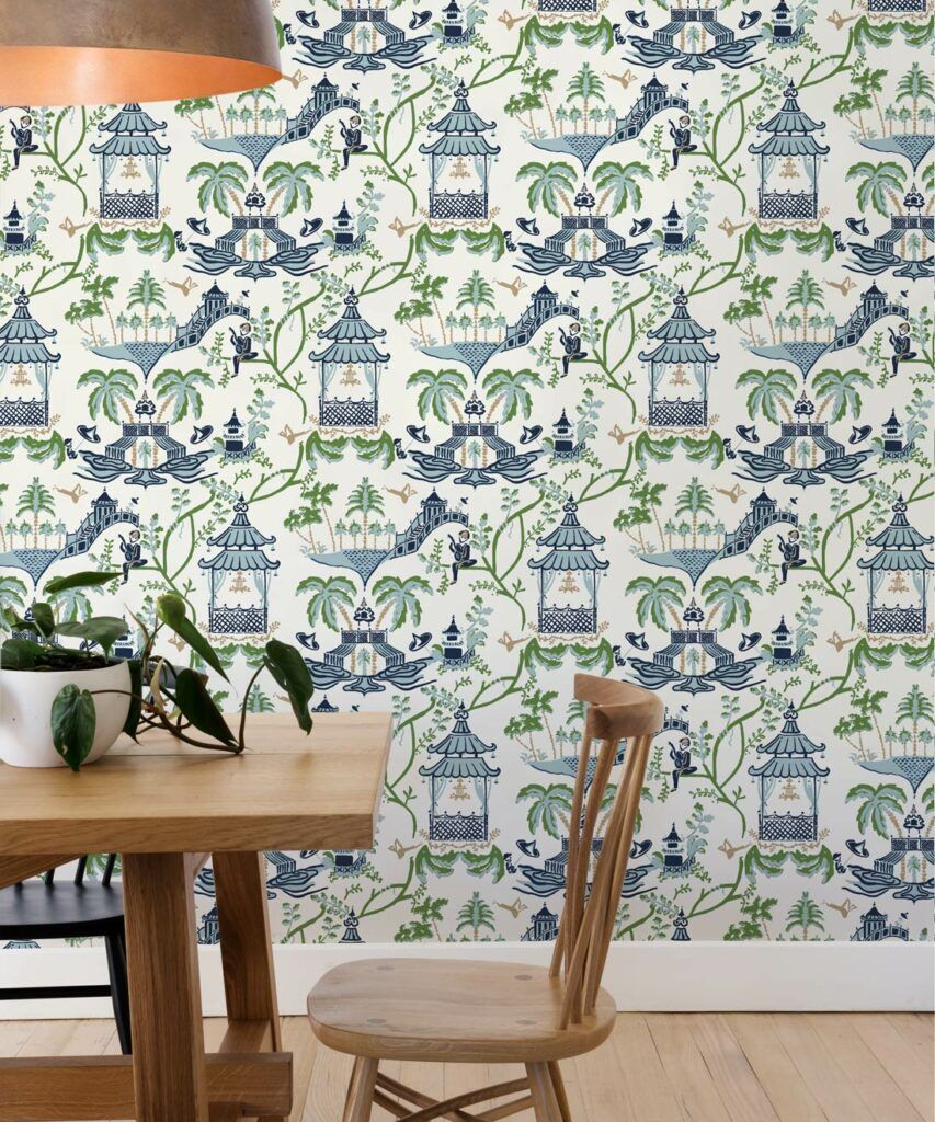 Mulberry Wallpaper • Modern Toile Design • Milton & King