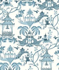 Mulberry Wallpaper • Dianne Bergeron • Prussian Blue • Swatch