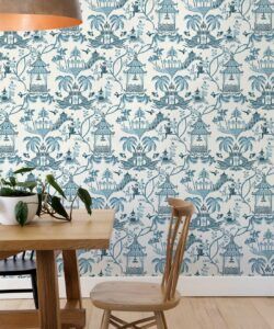 Mulberry Wallpaper • Modern Toile Design • Milton & King