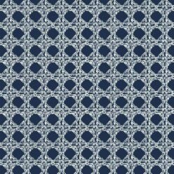 Nevis Wallpaper • geometric trellis • Dianne Bergeron • Reverse Navy • Swatch