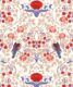 Turtle Doves Wallpaper • Bold Colorful Bird Wallpaper • Creme • Swatch
