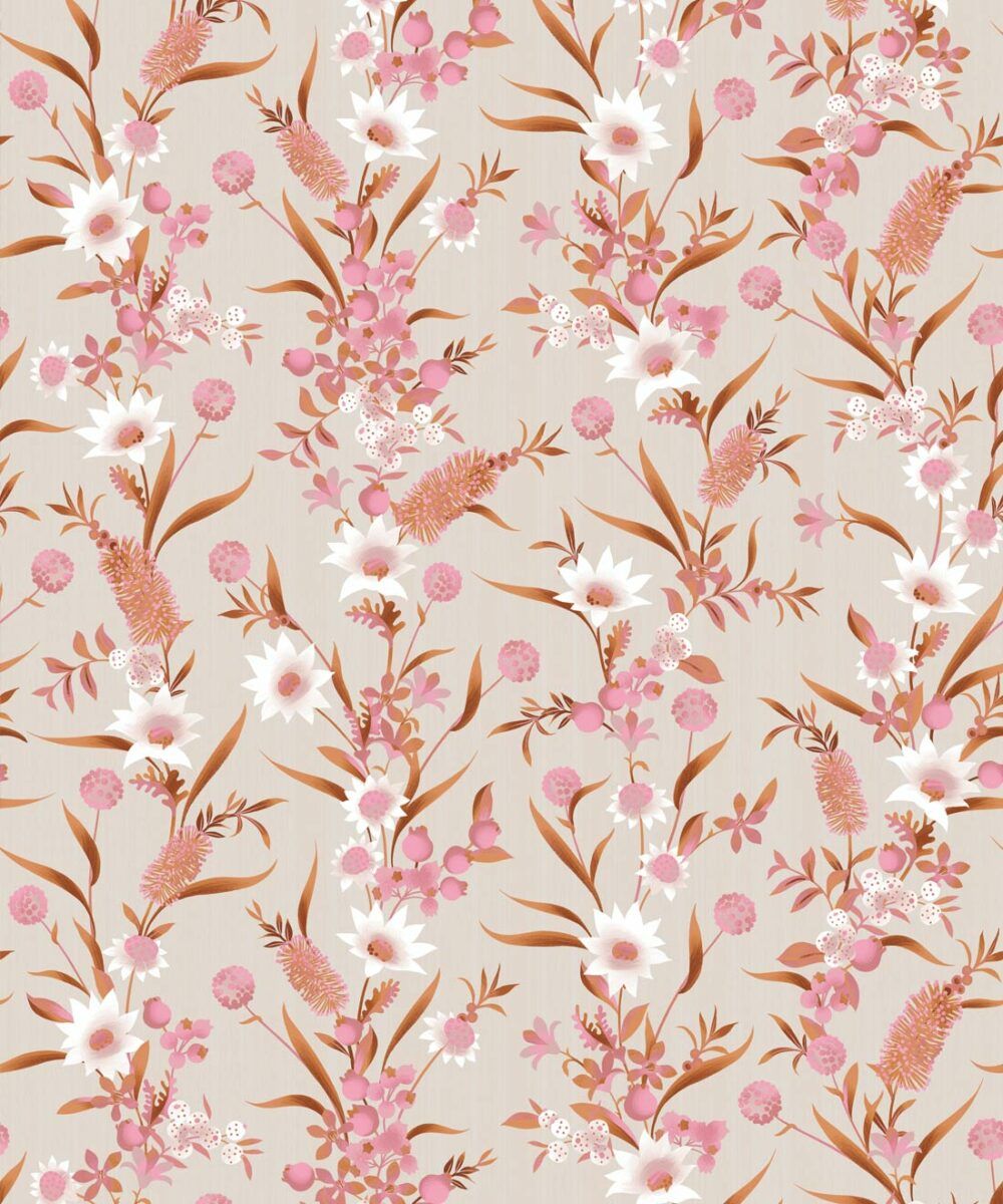 Bottlebrush Wallpaper • Classic Floral Design • Milton & King