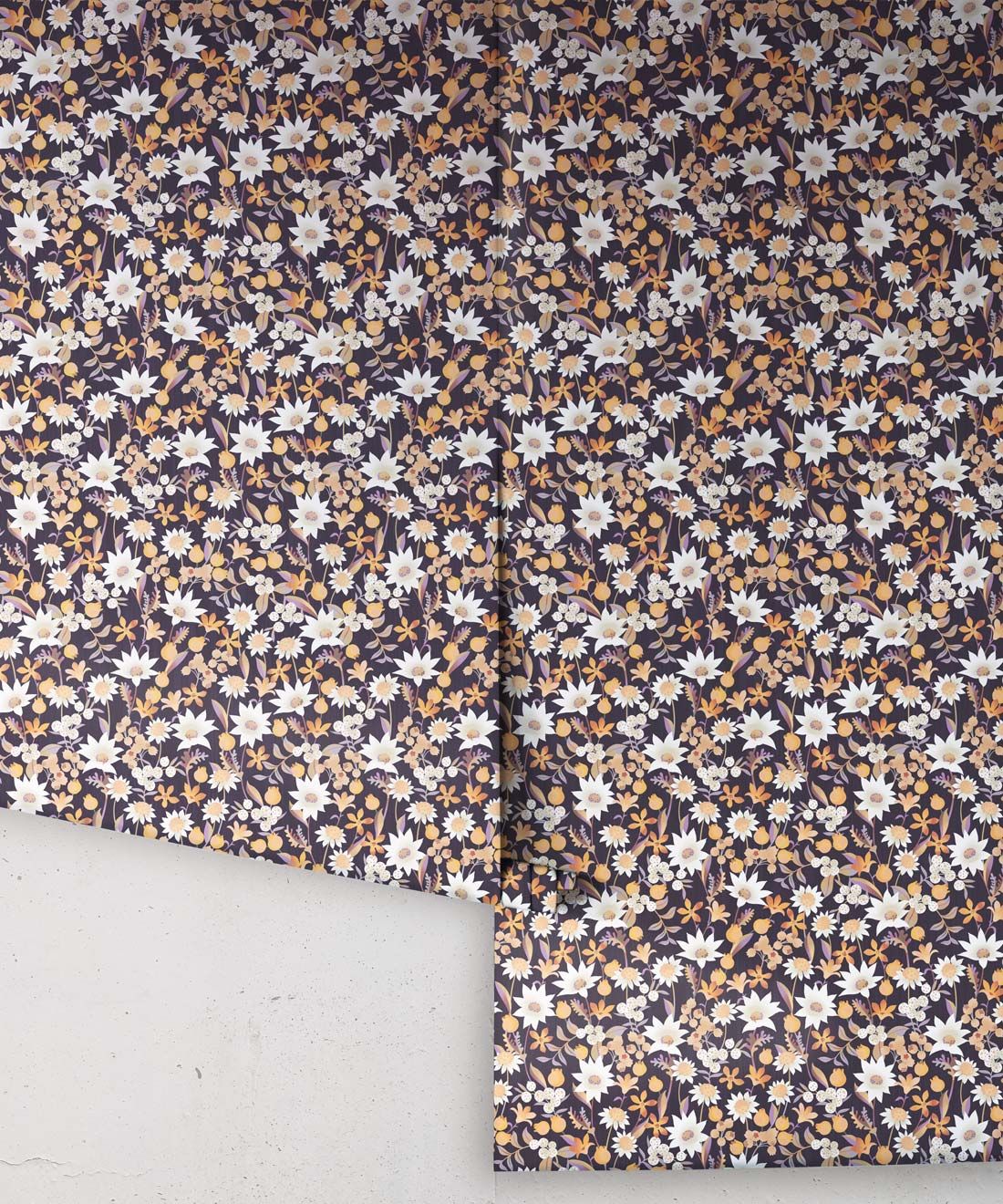 Flannel Flowers Wallpaper • Charcoal • Rolls