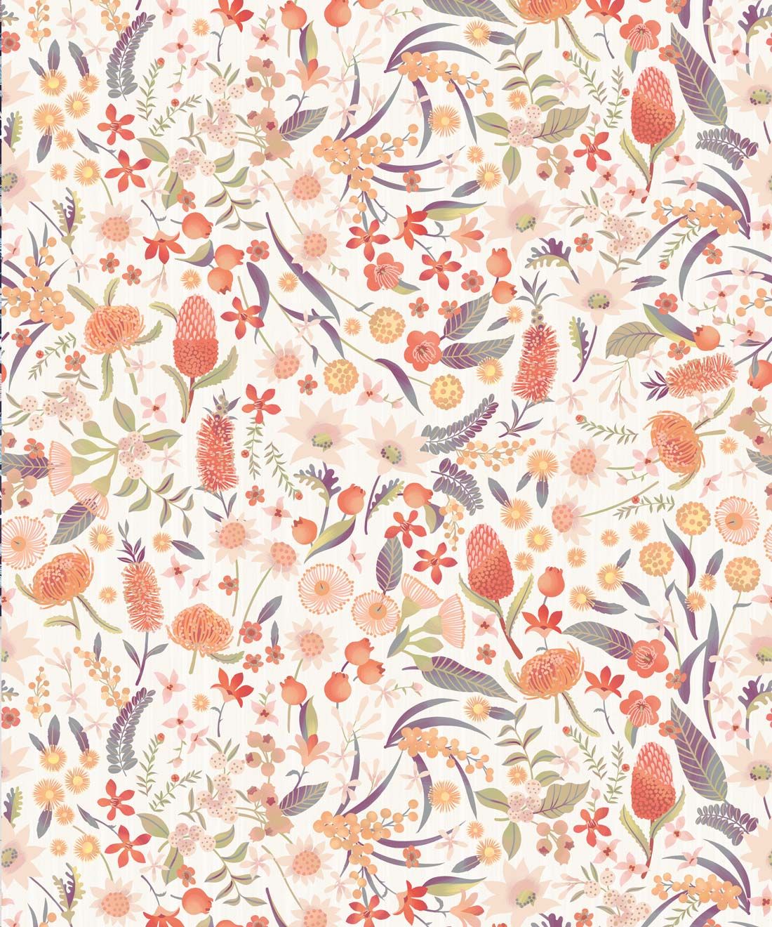 Forest Floral Wallpaper • Ivory • Swatch