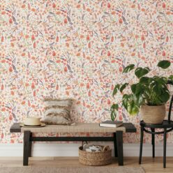 Forest Floral Wallpaper • Ivory • Insitu