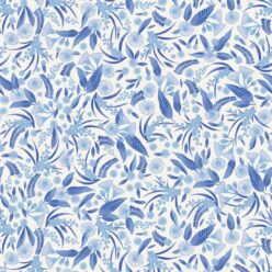 Gum Blossom Wallpaper • Blue Mono • Swatch