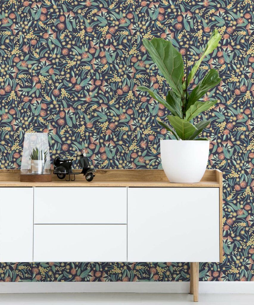 Gum Blossoms • Australian Floral Wallpaper • Milton & King