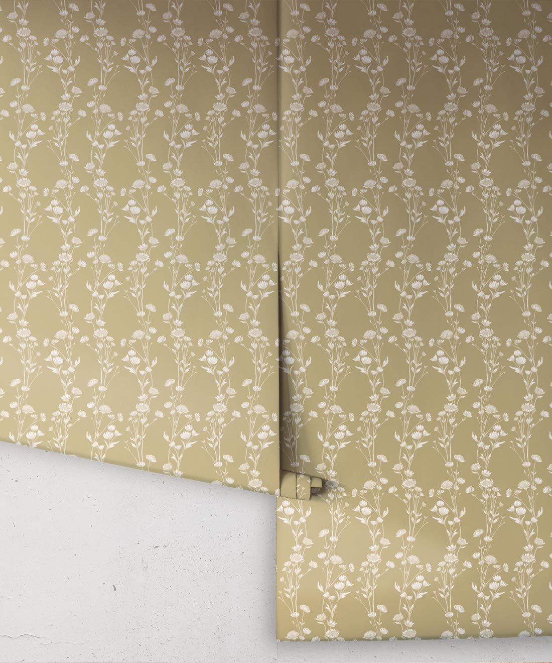 Astrantia Wallpaper • Hackney & Co. • Mustard • Roll