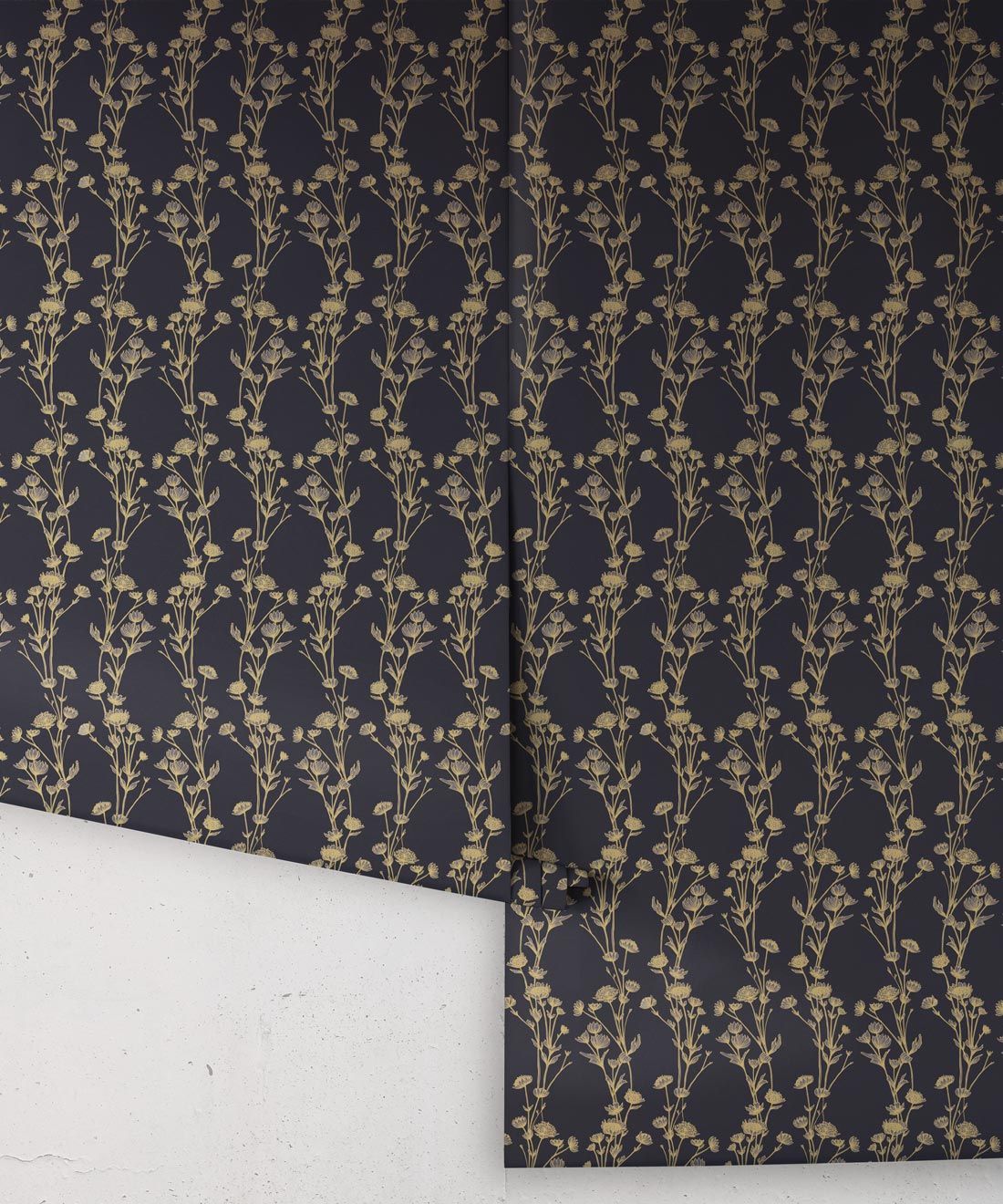 Astrantia Wallpaper • Hackney & Co. • Navy • Roll