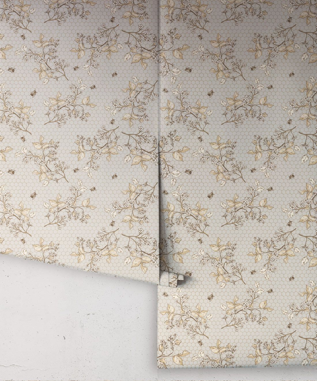 Bee Blossom Wallpaper • Hackney & Co. • Dusty • Roll