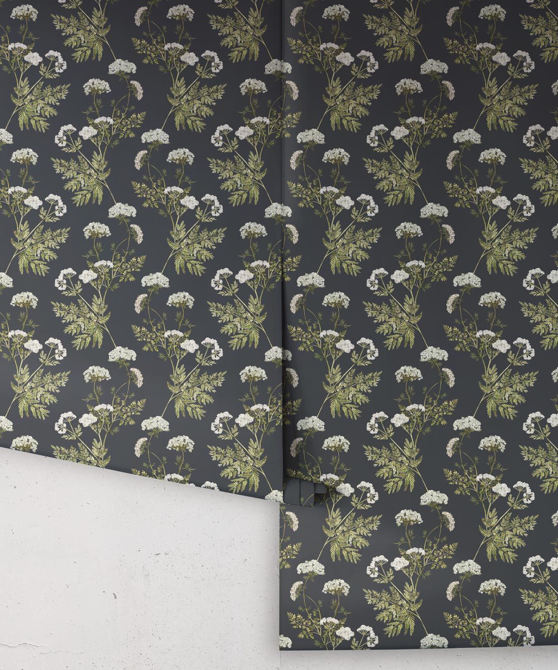 Cicely Wallpaper • Hackney & Co. • Charcoal • Roll