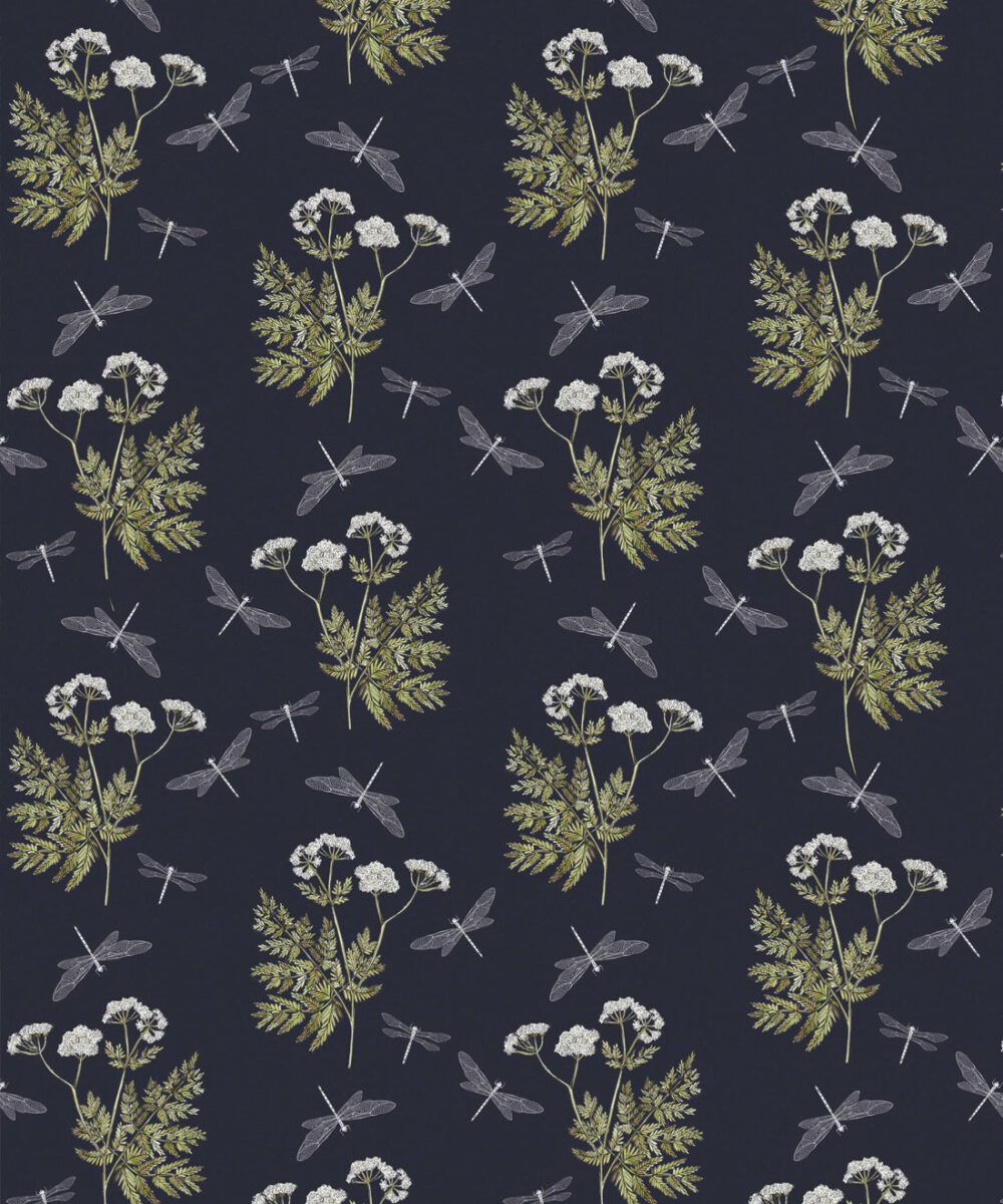 Dancing Mayfly Wallpaper • Dainty Floral Wallpaper • Milton & King