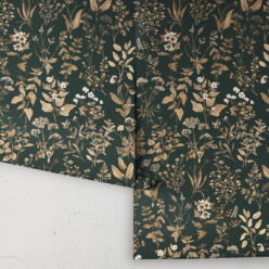 Herb Antique Wallpaper • Hackney & Co. • Forest Green • Roll