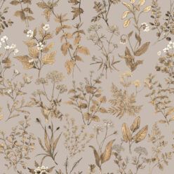 Herb Antique Wallpaper • Hackney & Co. • Grey • Swatch