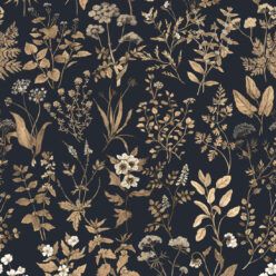 Herb Antique Wallpaper • Hackney & Co. • Navy • Swatch