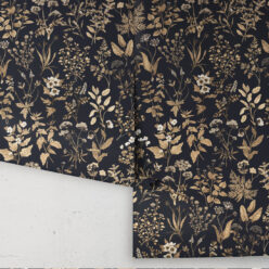 Herb Antique Wallpaper • Hackney & Co. • Navy • Roll