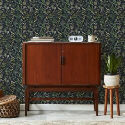 Herbarium Wallpaper • Hackney & Co. • Dark Navy • Insitu