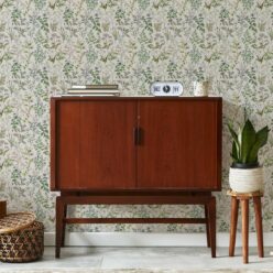 Herbarium Wallpaper • Hackney & Co. • Stone • Insitu