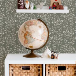Majoram Wallpaper • Hackney & Co. • Chalk Green • Insitu