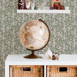 Majoram Wallpaper • Hackney & Co. • Grey • Insitu