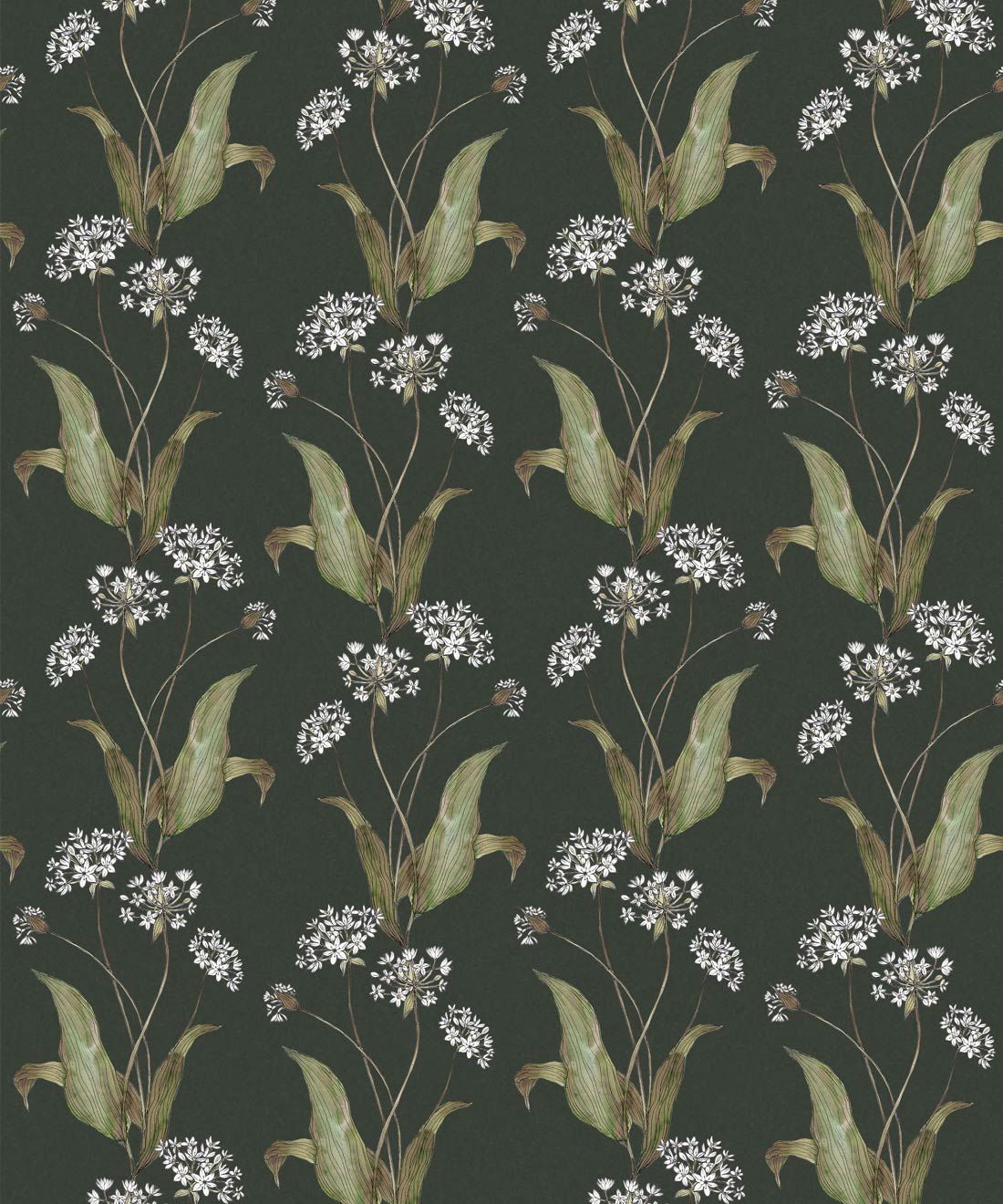 Wild Garlic Wallpaper • Hackney & Co. • Green • Swatch
