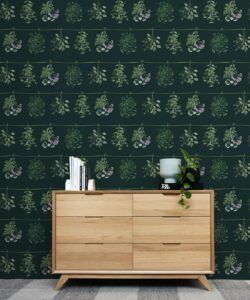 Dried Herbs Wallpaper • Hanging Pantry Wallpaper • Milton & King