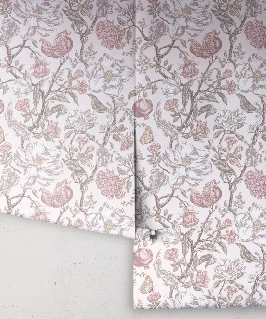 Magnolia Garden Wallpaper • Florals & Pomegranates • Milton & King