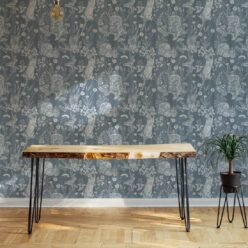 Woodland Friends Wallpaper • Forest Wallpaper with rabbits, hares, raccoons • Iryna Ruggeri • Arctic • Insitu