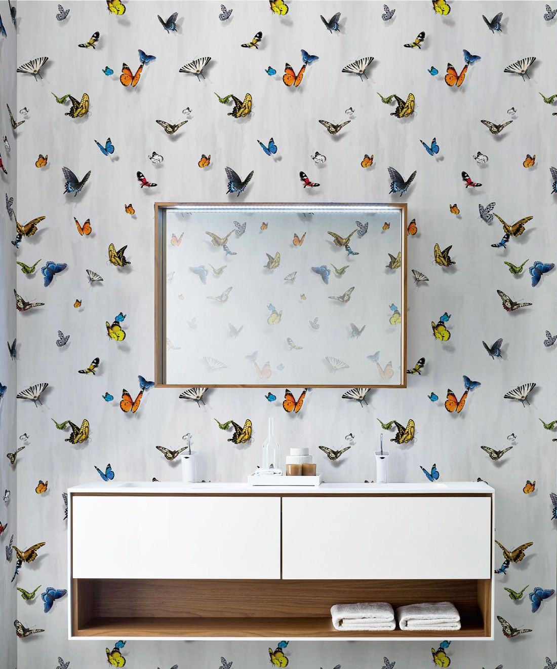Papilio Wallpaper • Butterfly Wallpaper With Butterflies • Beige • Insitu