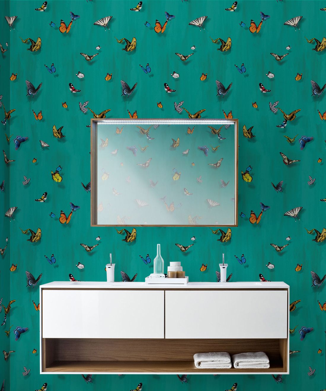 Papilio Wallpaper • Butterfly Wallpaper With Butterflies • Peacock • Insitu