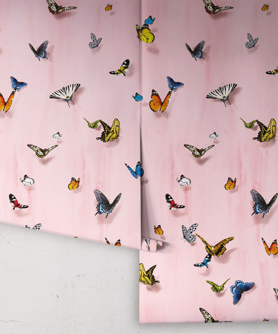 Papilio Wallpaper • Butterfly Wallpaper With Butterflies • Pink • Roll