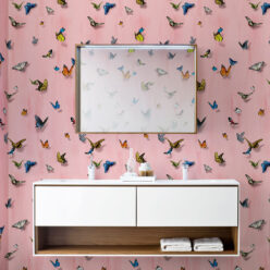 Papilio Wallpaper • Butterfly Wallpaper With Butterflies • Pink • Insitu