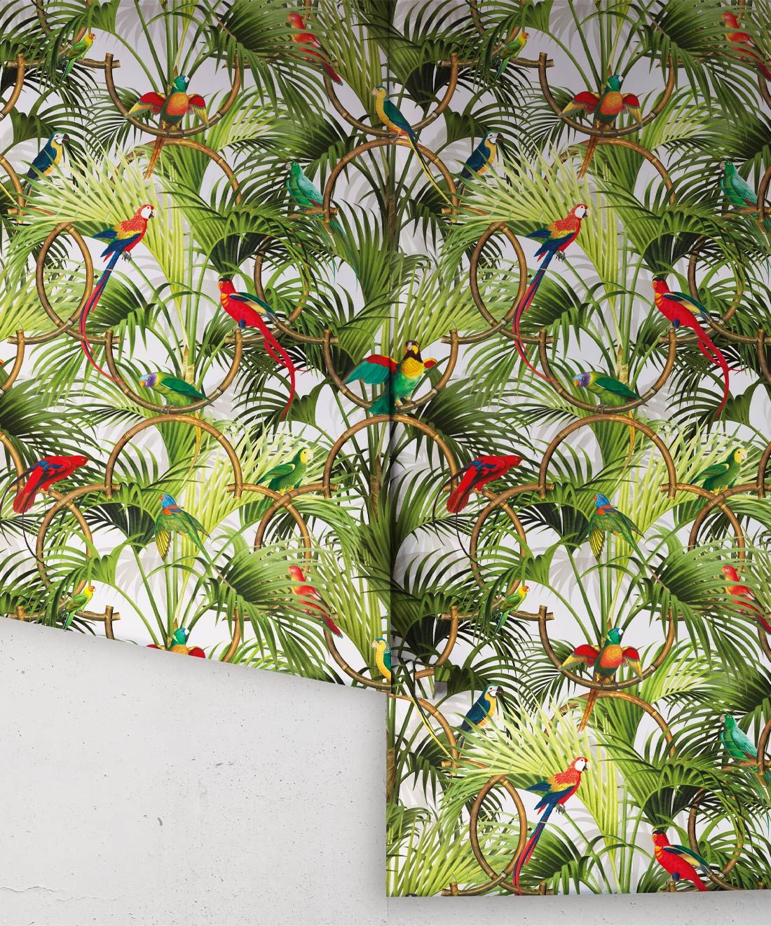 Copacabana Wallpaper • Tropical Bird Wallpaper • Canvas • Roll