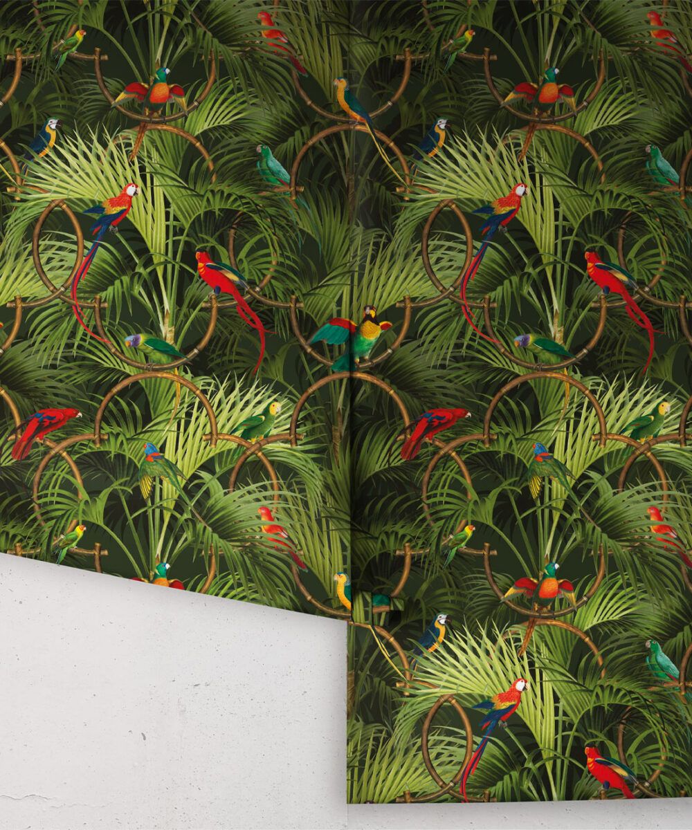 Copacabana • Tropical Parrots Wallpaper • Milton & King