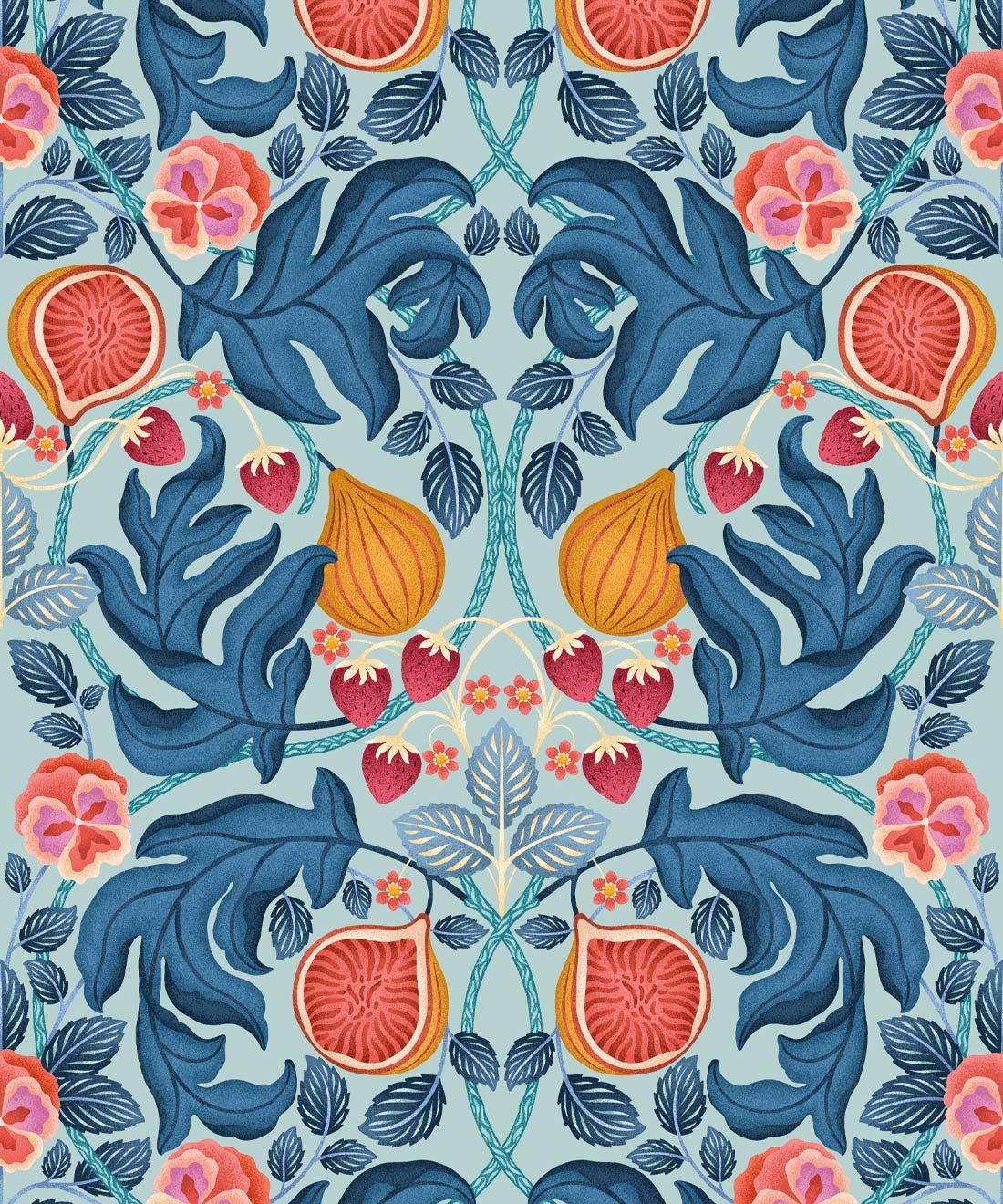 Figs & Strawberries Wallpaper