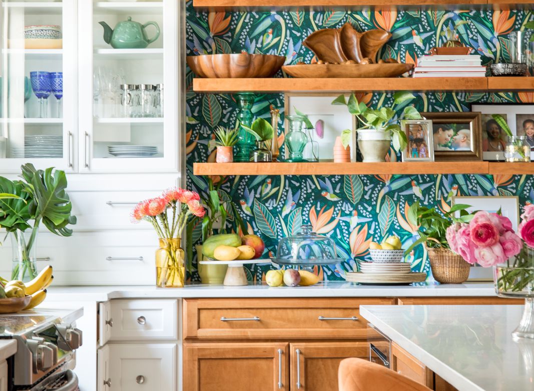 Wallpaper Trends 2022 • Hummingbirds Wallpaper • Kitchen Wallpaper • Stephanie Watkins • CasaWatkinsLiving • Landscape