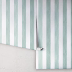 Fresco Stripe Wallpaper • Striped Wallpaper • Mint • Rolls