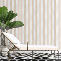 Fresco Stripe Wallpaper • Striped Wallpaper • Pink • Insitu