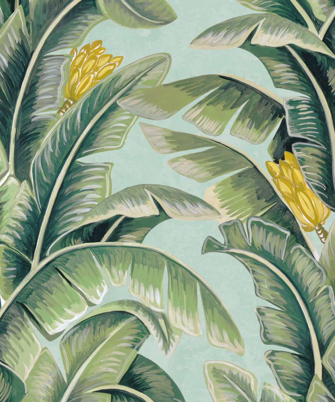 The Great Shalimar • Banana Leaf Wallpaper • Blue • Swatch
