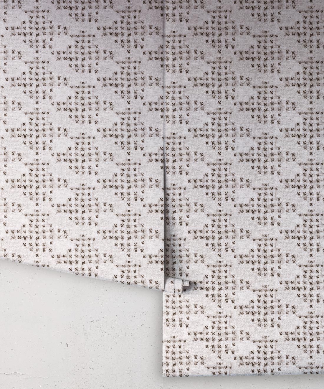Barre Reversed Wallpaper • Shibori • Char • Rolls