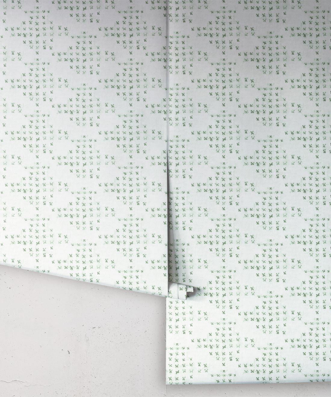 Barre Reversed Wallpaper • Shibori • Hunter • Rolls