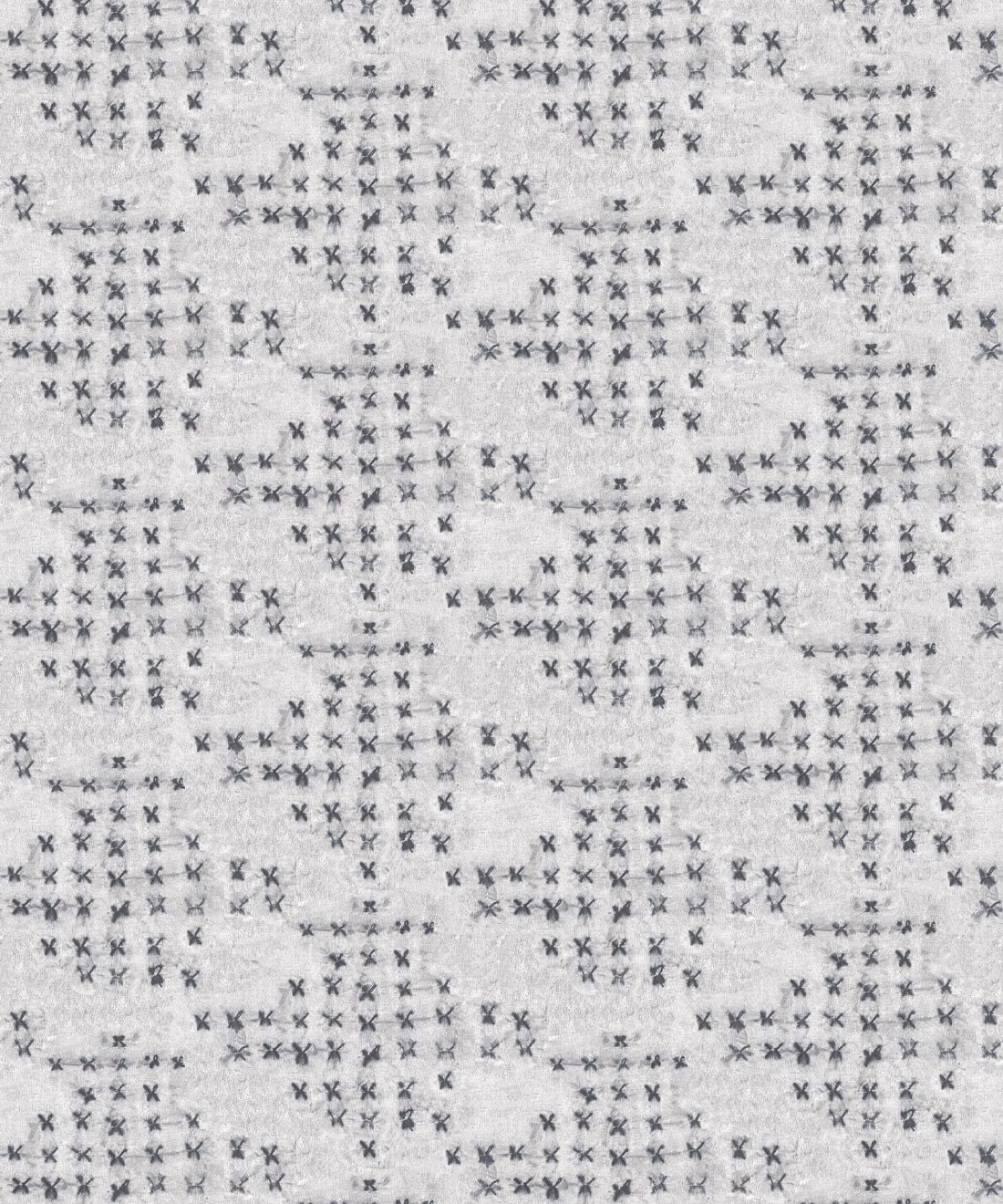 Barre Reversed Wallpaper • Shibori • Silver • Swatch