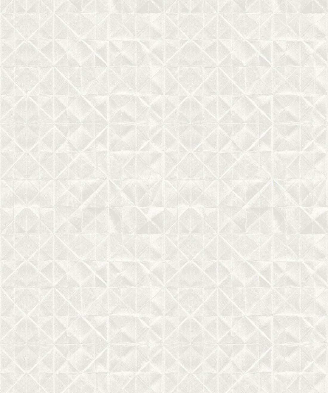 Fold Wallpaper • boho geometric • Shibori • White • Swatch