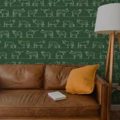 The Herd Wallpaper • Cow, Cattle, Farm Animals • Green • Insitu