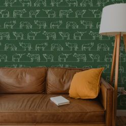 The Herd Wallpaper • Cow, Cattle, Farm Animals • Green • Insitu